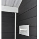Domek ogrodowy z drewna kompozytowego 28 mm w kolorze antracytowym 485x455 cm PREMIUM - Woodlife Garden