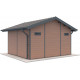 Domek ogrodowy z drewna kompozytowego 28 mm brązowy 384x384 cm - Woodlife Garden