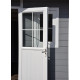 Domek ogrodowy z drewna kompozytowego 28 mm w kolorze jasnoszarym 384x384 cm PREMIUM - Woodlife