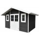 Domek ogrodowy z drewna kompozytowego 28 mm antracytowy 455x363 cm PREMIUM - Woodlife Garden