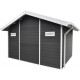 Domek ogrodowy z drewna kompozytowego 28 mm antracytowy 455x363 cm PREMIUM - Woodlife Garden