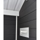 Domek ogrodowy z drewna kompozytowego 28 mm antracytowy 455x363 cm PREMIUM - Woodlife Garden