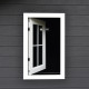 Domek ogrodowy z drewna kompozytowego 28 mm antracytowy 455x363 cm PREMIUM - Woodlife Garden