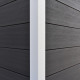 Domek ogrodowy z drewna kompozytowego 28 mm antracytowy 455x363 cm PREMIUM - Woodlife Garden