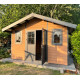 Domek ogrodowy z drewna kompozytowego 28 mm brązowy 384x279 cm PREMIUM - Woodlife Garden