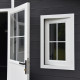 Domek z drewna kompozytowego 28 mm ciemnoszary 386x292 cm z dachem jednospadowym PREMIUM - Woodlife Garden
