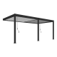 Aluminiowa pergola bioklimatyczna Ombrea VS 3x6 m antracytowo-szara, białe lamele