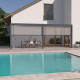 Aluminiowa pergola bioklimatyczna Ombrea VS 3x6 m antracytowo-szara, białe lamele