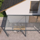Aluminiowa pergola bioklimatyczna Ombrea VS 3x6 m antracytowo-szara, białe lamele
