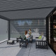 Przyścienna pergola bioklimatyczna z aluminium 4x6 m szary antracyt Ombrea VS