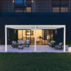 Przyścienna pergola bioklimatyczna z aluminium 4x6 m - biała - Ombrea VS