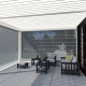 Przyścienna pergola bioklimatyczna z aluminium 4x6 m - biała - Ombrea VS