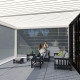 Przyścienna pergola bioklimatyczna z aluminium 4x6 m - biała - Ombrea VS
