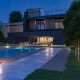 Przyścienna pergola bioklimatyczna z aluminium 4x6 m szary antracyt - białe lamele Ombrea VS