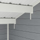 Domek ogrodowy + taras z drewna kompozytowego 28 mm jasnoszary 15 m² PREMIUM - Woodlife Garden