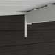 Domek z drewna kompozytowego 28 mm ciemnoszary 386x386 cm z płaskim dachem PREMIUM - Woodlife Garden