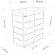 Domek ogrodowy modułowy 2x1 m antracytowy + podstawa - Everbox