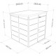 Domek ogrodowy modułowy 2x2 m antracytowy z białymi profilami + podstawa - Everbox