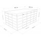 Domek ogrodowy modułowy antracytowy z białymi profilami 5x3 m + podstawa - Everbox