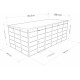 Domek ogrodowy modułowy antracytowy z białymi profilami 6x3 m + podstawa - Everbox