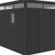 Metalowy domek narzędziowy ze stali ocynkowanej w kolorze ciemnoszarym KOSTO 2,7x2,7m + zestaw kotwiący - X-METAL