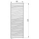 Panel wentylacyjny ze stałymi listwami - 90cm - czarny grafit - X-METAL