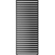 Panel wentylacyjny ze stałymi listwami - 123cm - czarny grafit - X-METAL