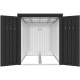 Metalowa wiata na 3 rowery KOSTO 1,3x2,1m antracytowa - X-METAL
