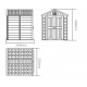Domek ogrodowy z tworzywa sztucznego HDPE SunLife w kolorze beżowym 4,97m² + podłoga - Jôbu