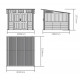 Domek ogrodowy Sunlife HDPE beżowy 9m² + podłoga - Jôbu