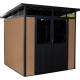 Domek ogrodowy z drewna kompozytowego 19,2mm imitacja drewna 237x223 cm WINSTON - Woodlife Garden
