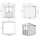 Domek ogrodowy z drewna kompozytowego 19,2mm imitacja drewna 237x223 cm WINSTON - Woodlife Garden