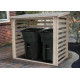 Drewutnia z drewna nieimpregnowanego 228x130 cm - baliki 19mm -Timbela