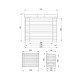Drewutnia z drewna nieimpregnowanego 228x130 cm - baliki 19mm -Timbela