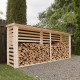 Drewutnia z drewna nieimpregnowanego 456x100 cm - baliki 19 mm - Timbela