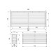 Drewutnia z drewna nieimpregnowanego 456x100 cm - baliki 19 mm - Timbela