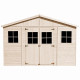 Domek ogrodowy z balików 17 mm - 401x297 cm - z podłogą - Timbela