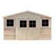 Domek ogrodowy z balików 17 mm - 401x199 cm - podłoga w zestawie- Timbela
