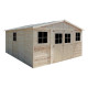 Domek ogrodowy z balików 17 mm - 401x493 cm - z podłogą - Timbela