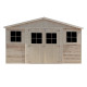Domek ogrodowy z balików 17 mm - 401x493 cm - z podłogą - Timbela