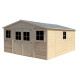 Domek ogrodowy z balików 17 mm - 401x493 cm - z podłogą - Timbela