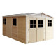 Domek ogrodowy z balików 17 mm - 303x395 cm - z podłogą - Timbela