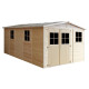 Domek ogrodowy z balików 17 mm - 303x493 cm - z podłogą - Timbela