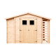 Domek ogrodowy 6 m² z drewutnią - baliki 19 mm - podłoga w zestawie - Timbela