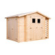 Domek ogrodowy 6 m² z drewutnią - baliki 19 mm - podłoga w zestawie - Timbela
