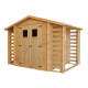 Domek ogrodowy 6 m² - 2 drewutnie - baliki 19 mm - podłoga w zestawie - Timbela