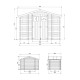 Domek ogrodowy 6 m² - 2 drewutnie - baliki 19 mm - podłoga w zestawie - Timbela