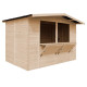 Drewniany domek handlowy 6 m² - baliki 17 mm - 2 okna - Timbela