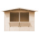 Drewniany domek handlowy 6 m² - baliki 17 mm - 2 okna - Timbela