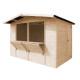 Drewniany domek handlowy 6 m² - baliki 17 mm - 2 okna - Timbela